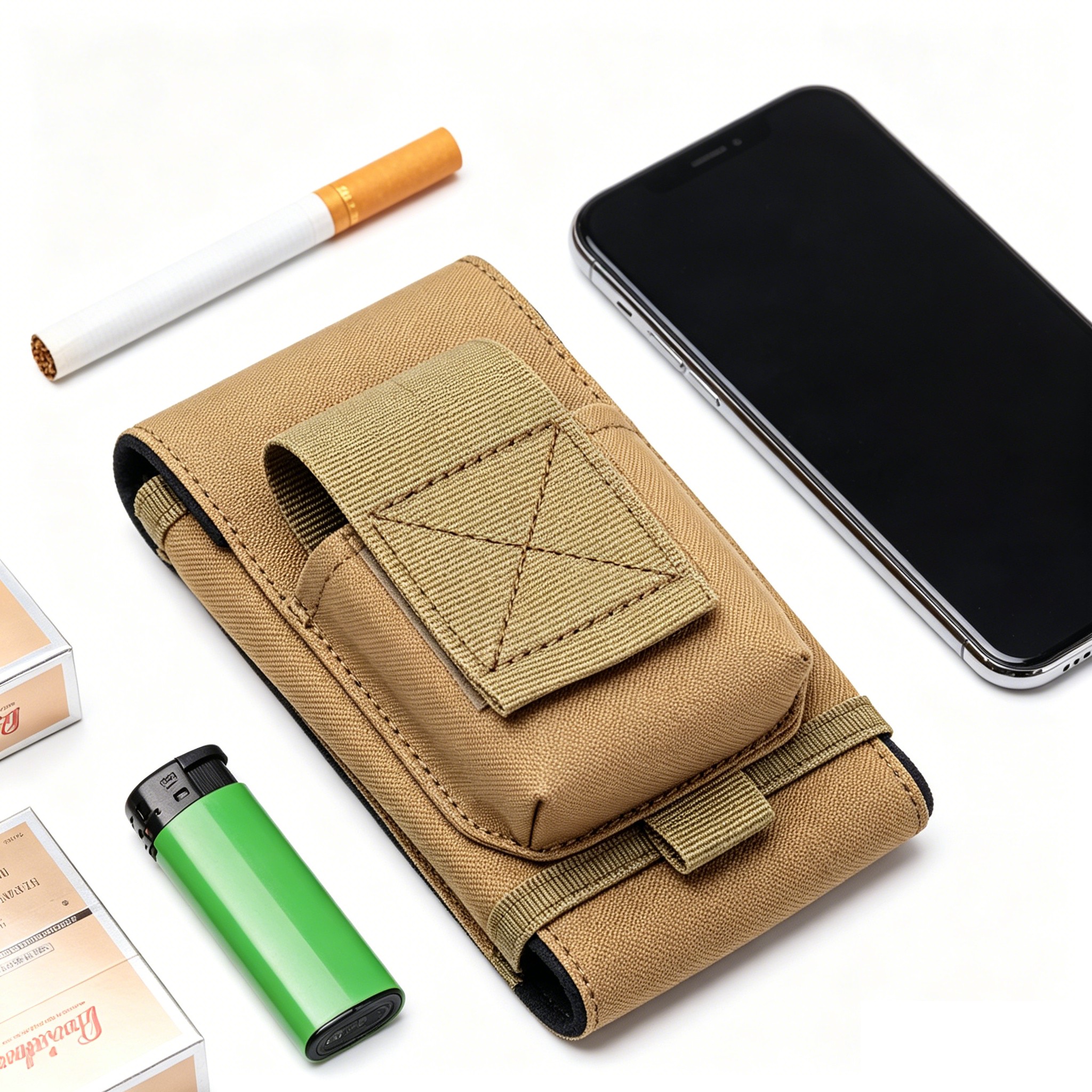 Edc Carry Belt Pouch - Tatical EDC Cigarette Box Cell Phone