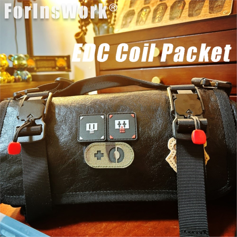 Edc Carry Bag - ATOM EDC Coil Packet Black Organizer