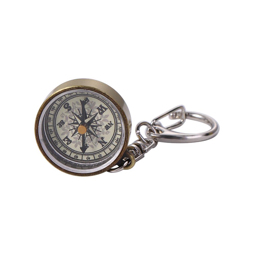 Gold Color Navigation Tools Po - Compass Keychain Mini のレビューと価格