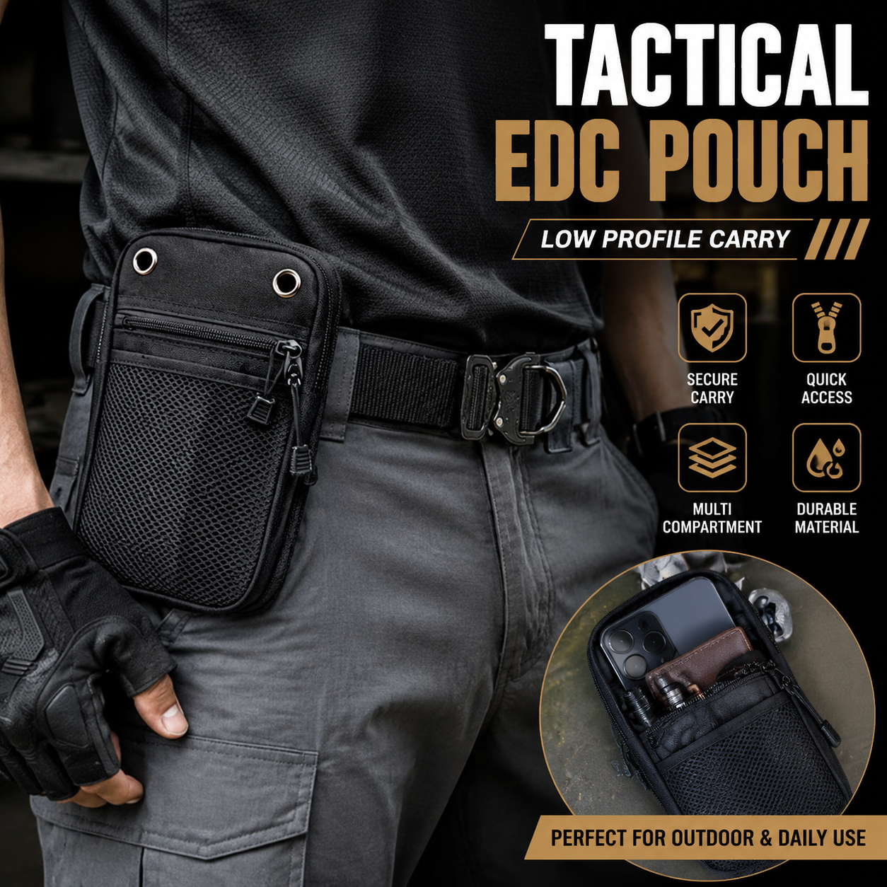Tactical Waist Pouch EDC Hidde - Edc Carry Belt のレビューと価格
