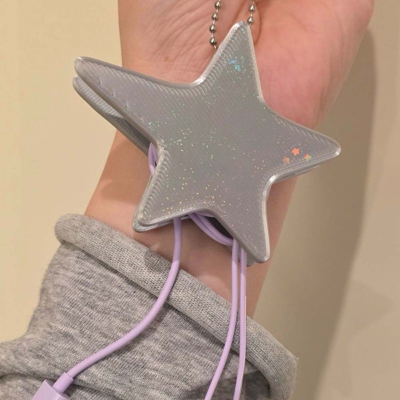 Y2K Star Shaped Cable Organize - Cable Winder Keychain のレビューと価格