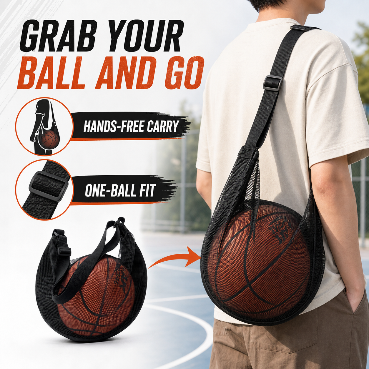 Single Ball Bag Mesh Basketbal - Edc Carry Bag のレビューと価格