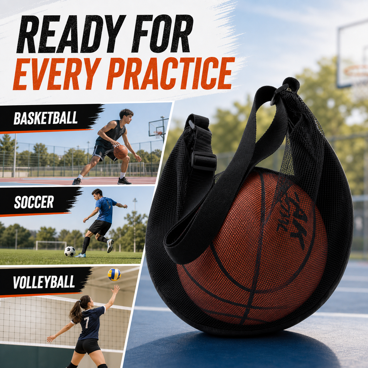 Single Ball Bag Mesh Basketbal - Edc Carry Bag のレビューと価格