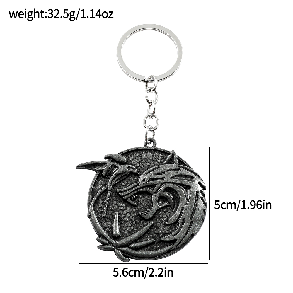 Vintage Wolf Head Keychain Gam - Carabiner Keychain のレビューと価格