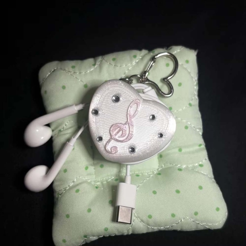 Gothic Musical Note Heart Cabl - Cable Winder Keychain のレビューと価格