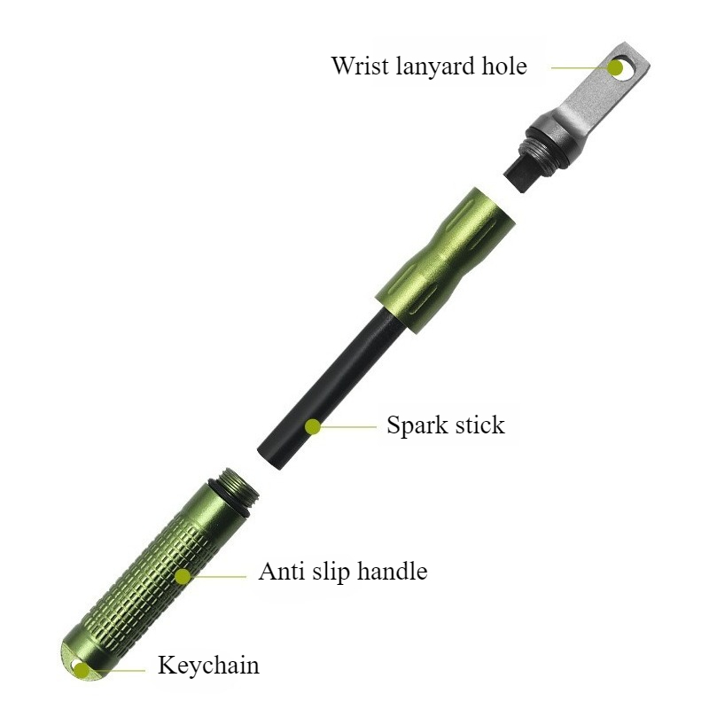 Portable Waterproof Flint Emer - Ferro Rod Striker のレビューと価格