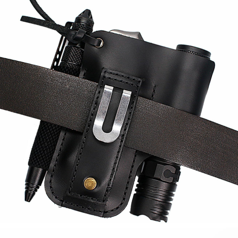 EDC Leather Flashlight Tool Ho - Edc Carry Pocket のレビューと価格