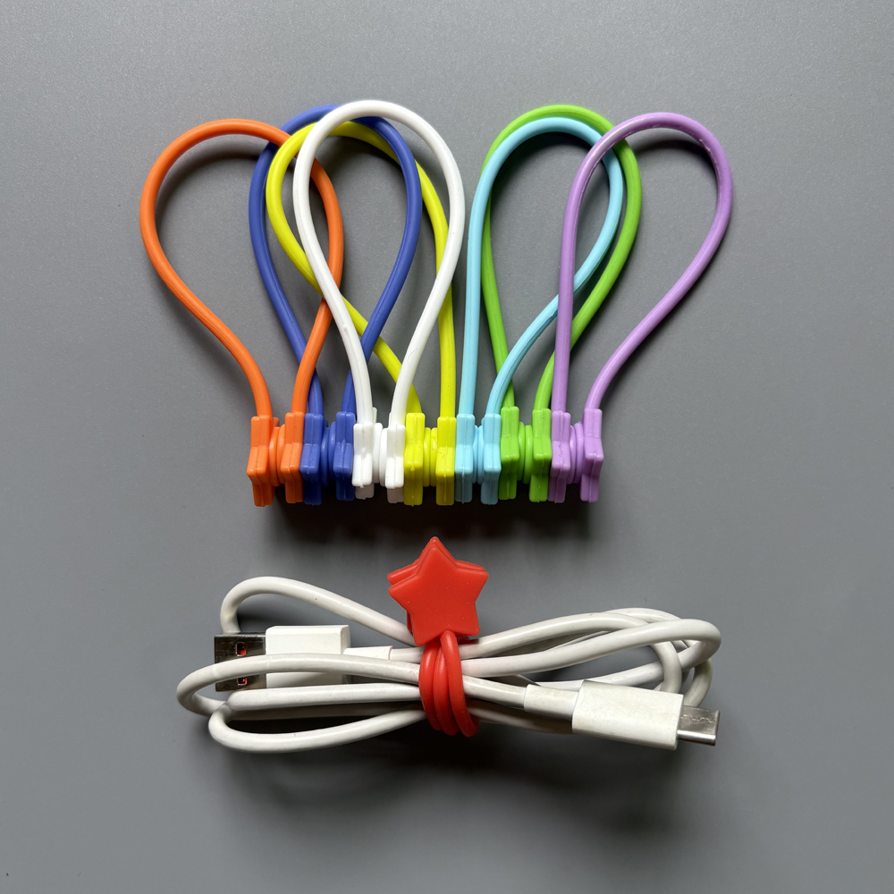 8Pcs Pack Reusable Silicone Ma - Gear Tie Reusable のレビューと価格