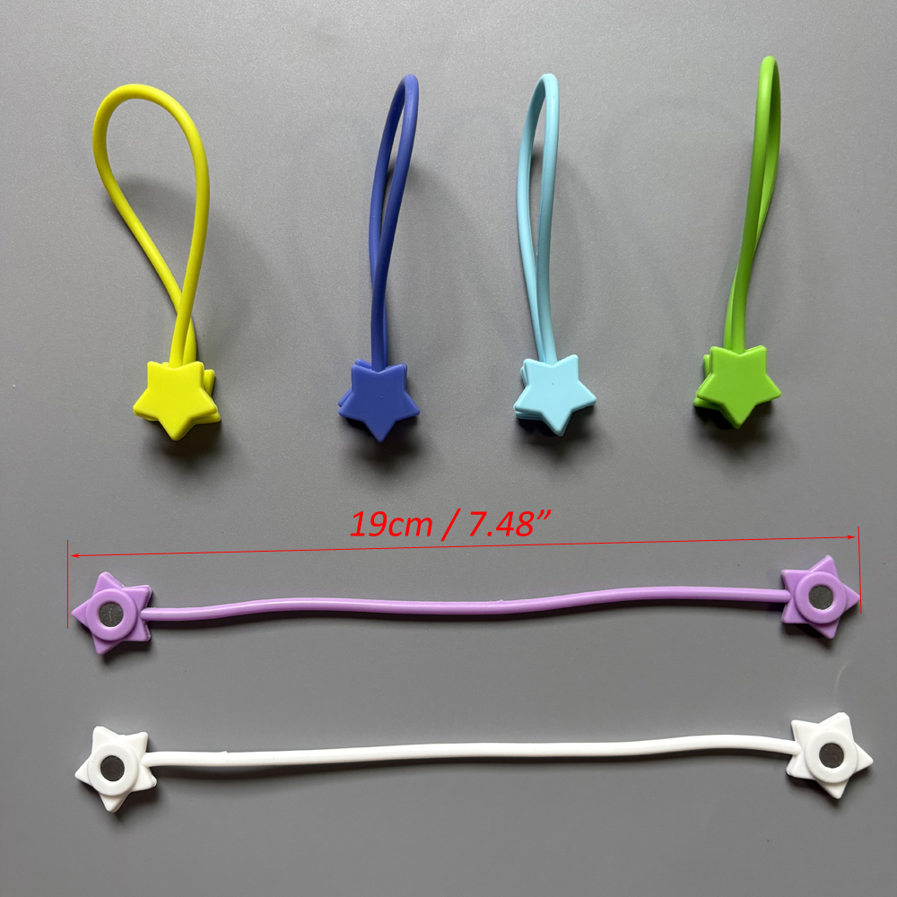 8Pcs Pack Reusable Silicone Ma - Gear Tie Reusable のレビューと価格