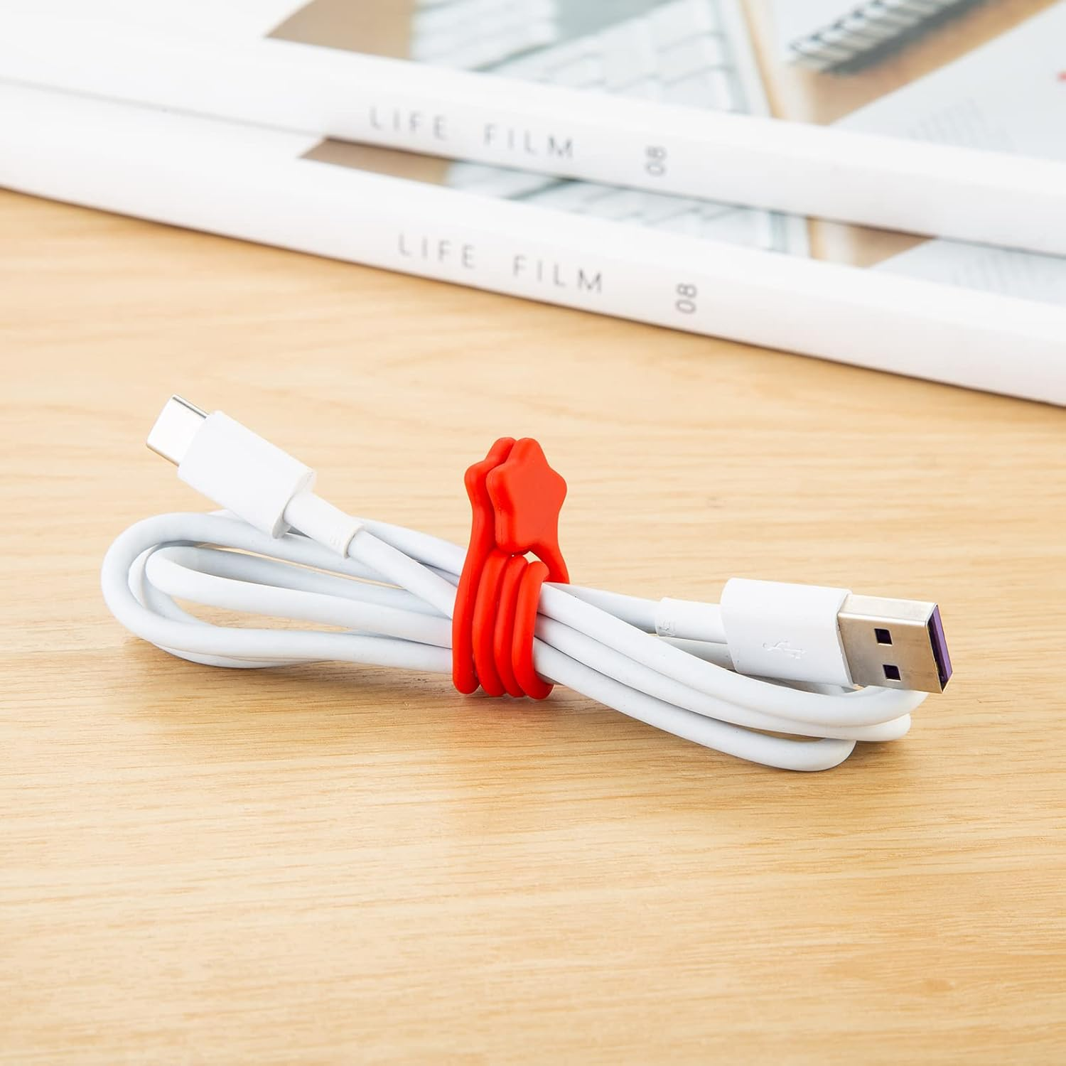 8Pcs Pack Reusable Silicone Ma - Gear Tie Reusable のレビューと価格