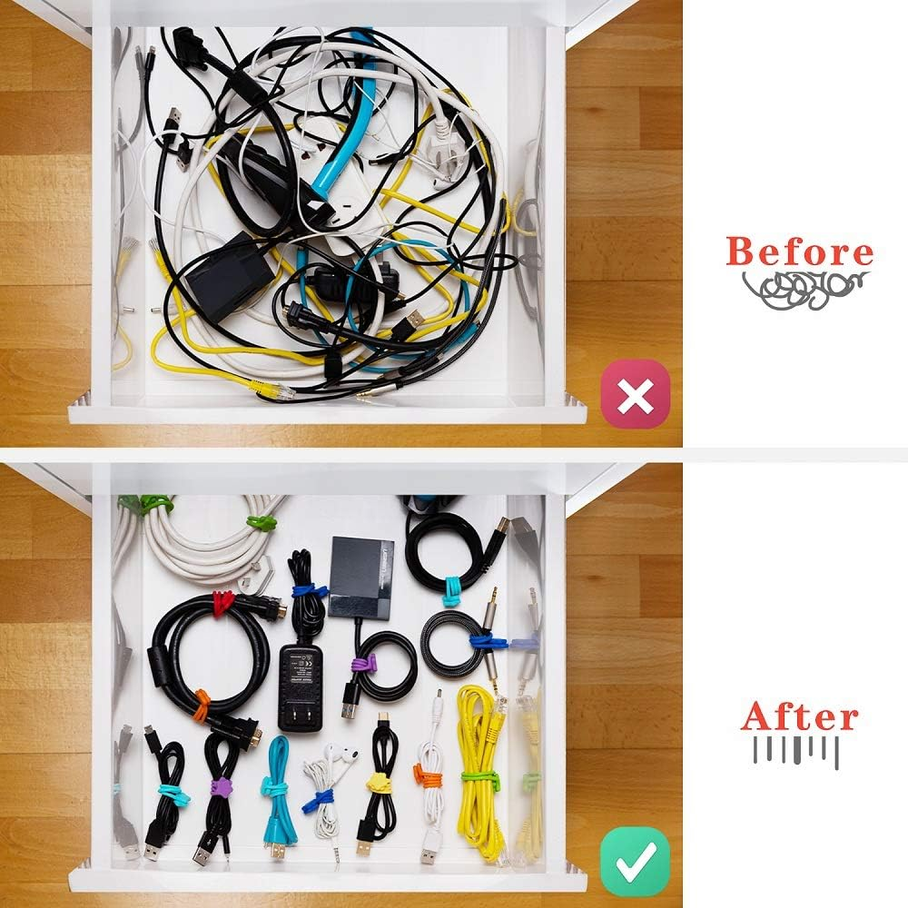 8Pcs Pack Reusable Silicone Ma - Gear Tie Reusable のレビューと価格