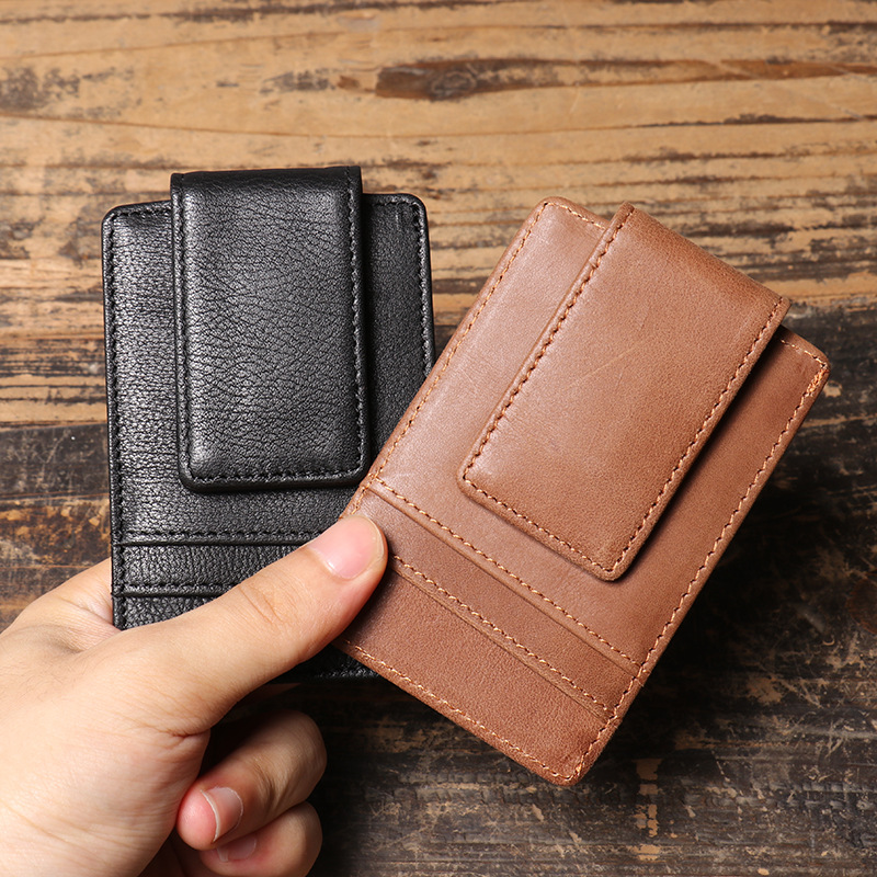 Men Slim Money Clip Wallet Lea - Money Clip Magnetic のレビューと価格