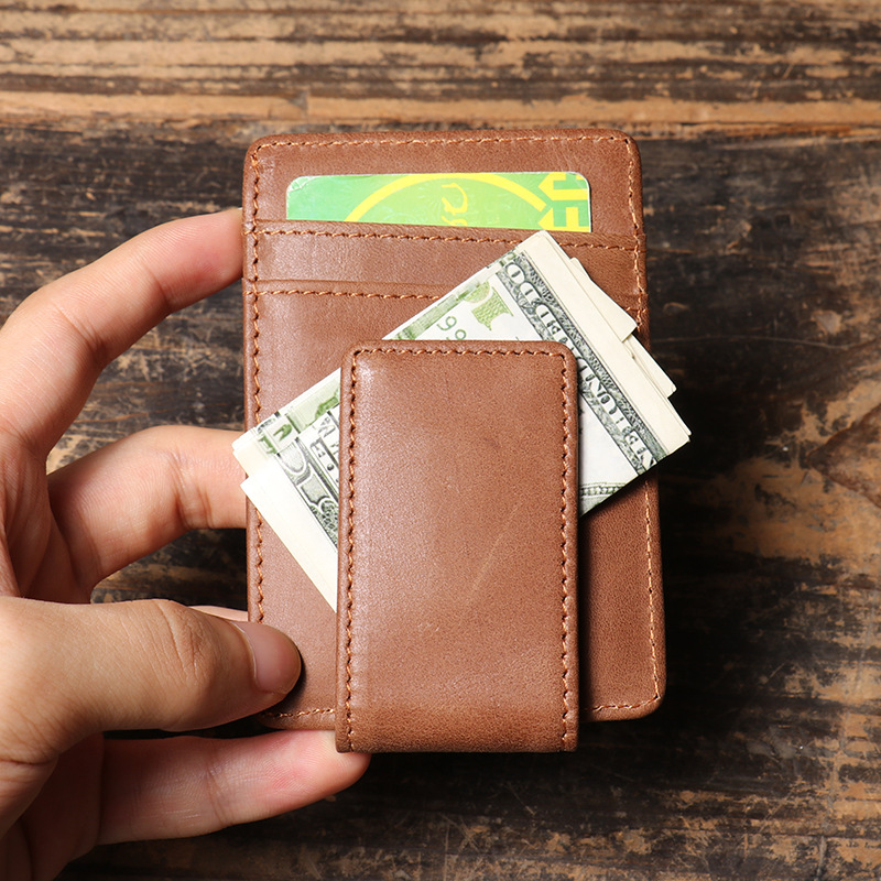Men Slim Money Clip Wallet Lea - Money Clip Magnetic のレビューと価格