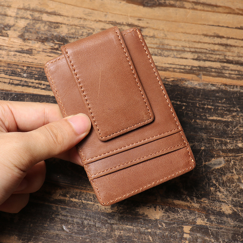 Men Slim Money Clip Wallet Lea - Money Clip Magnetic のレビューと価格