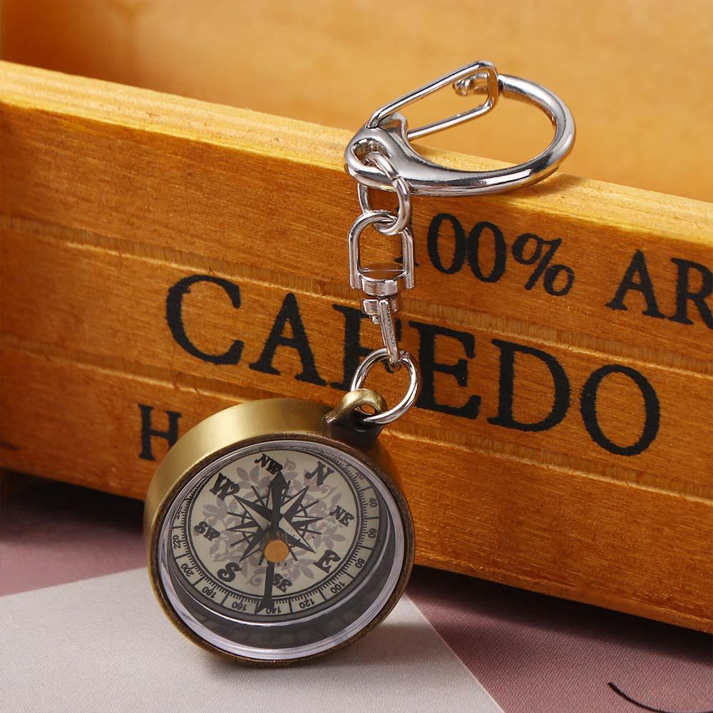 1 PCS Keychain Zinc Alloy Vint - Compass Keychain Mini のレビューと価格