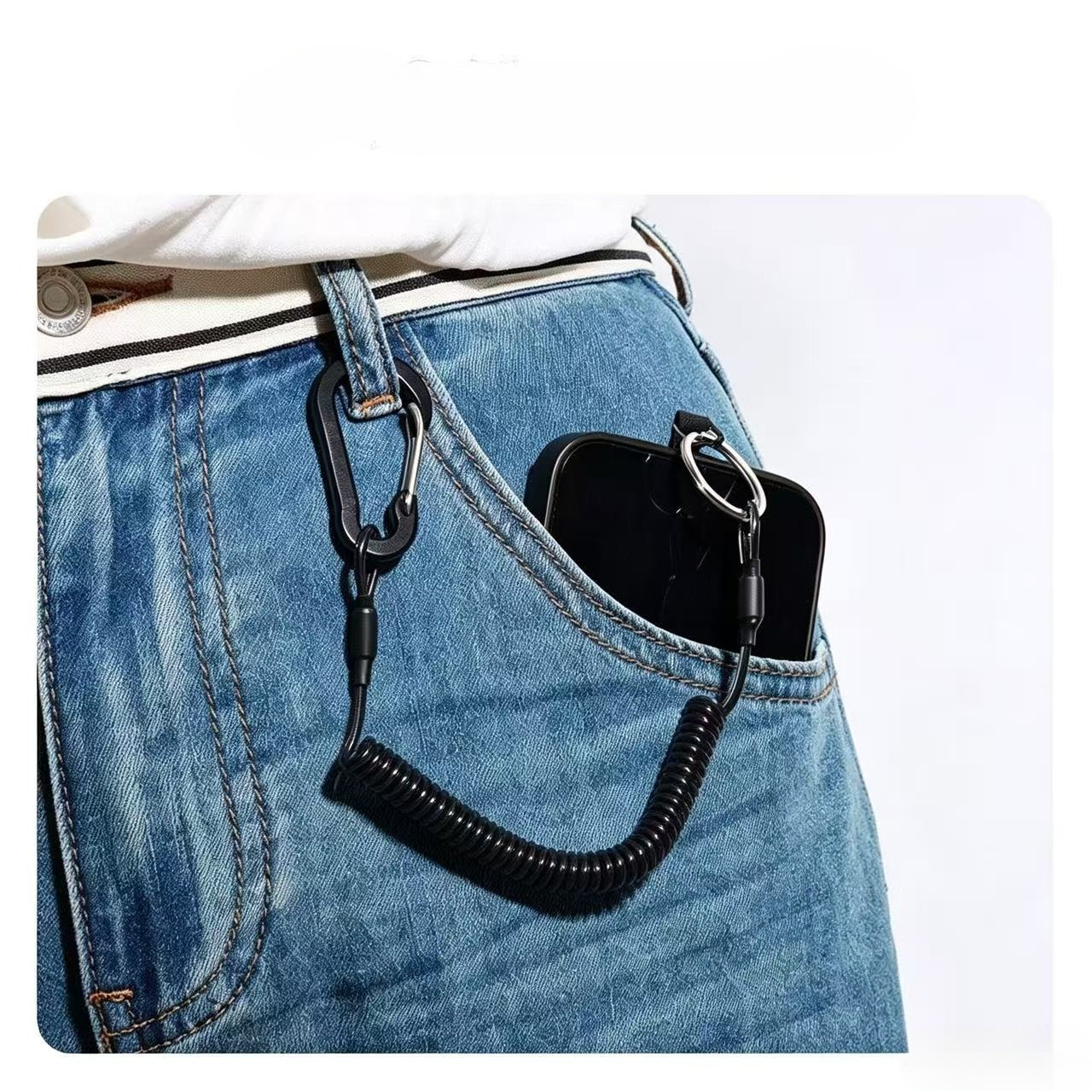 Anti-Lost Flexible Phone Ropes - Carabiner Keychain のレビューと価格