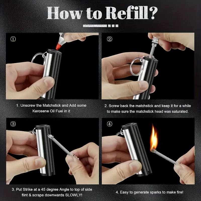 1-50pack Match Lighter, Flint  - Ferro Rod Striker のレビューと価格
