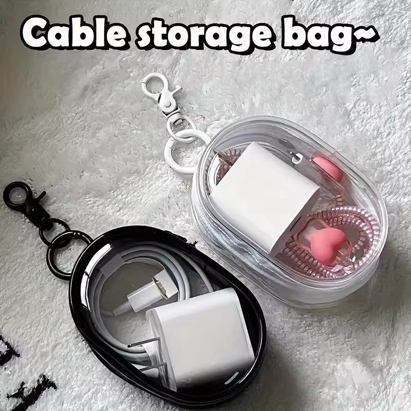 Portable Mini Clear Zipper Sto - Cable Winder Keychain のレビューと価格