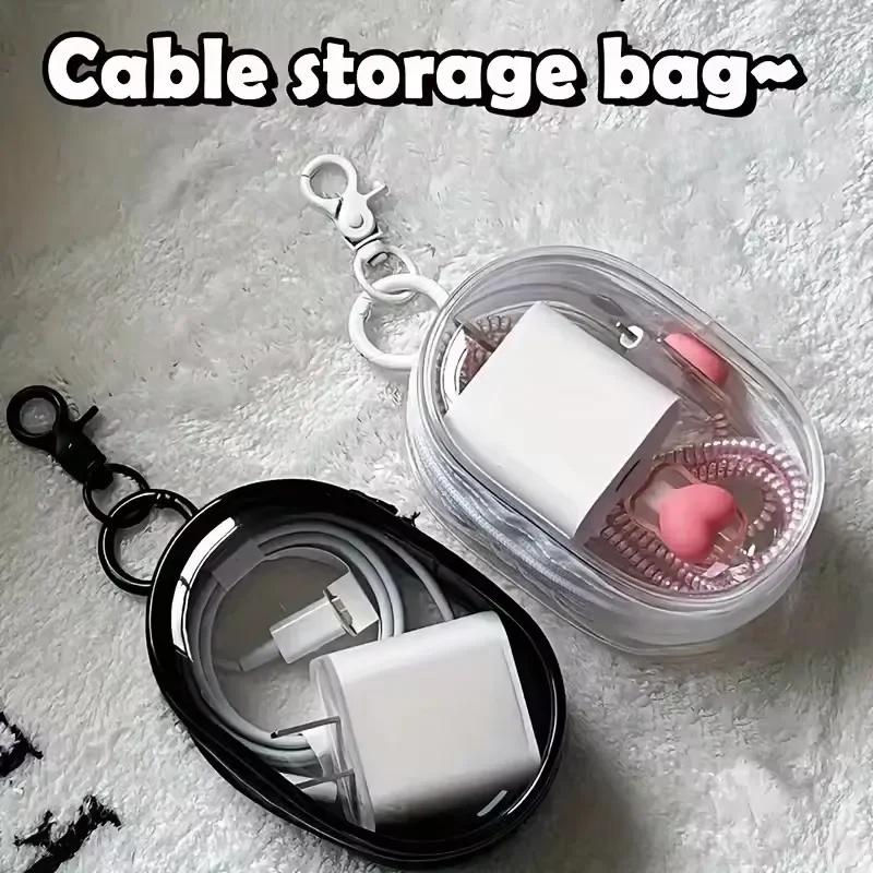 Portable Mini Clear Zipper Sto - Cable Winder Keychain のレビューと価格