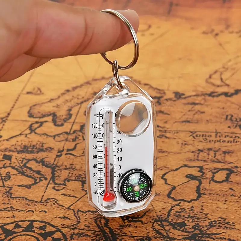 3 in 1 Keychain Compass Portab - Compass Keychain Mini のレビューと価格
