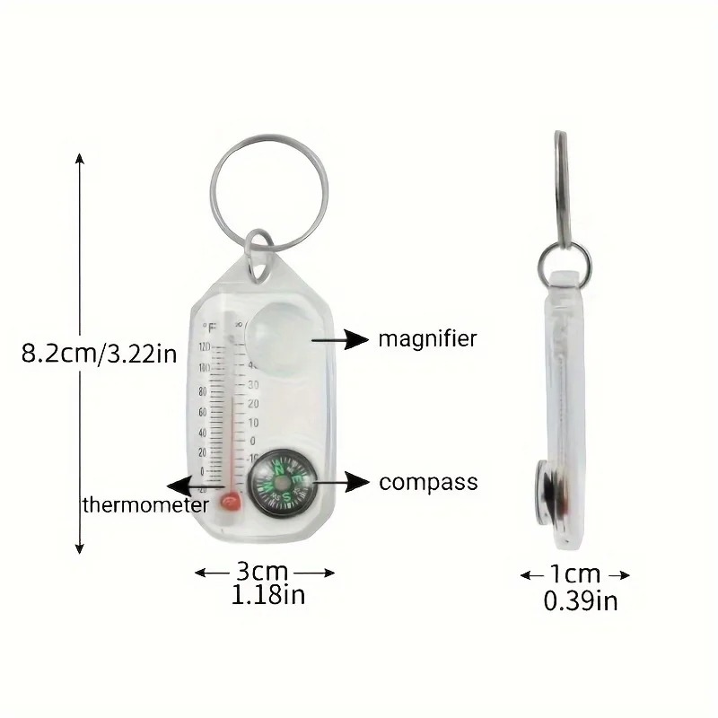 3 in 1 Keychain Compass Portab - Compass Keychain Mini のレビューと価格