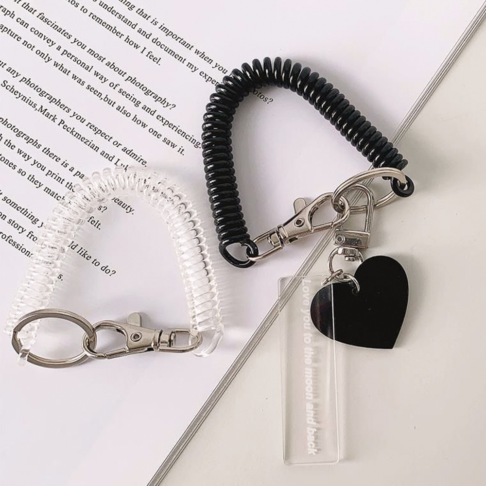 Telescopic Spring Spiral Elast - Carabiner Keychain のレビューと価格