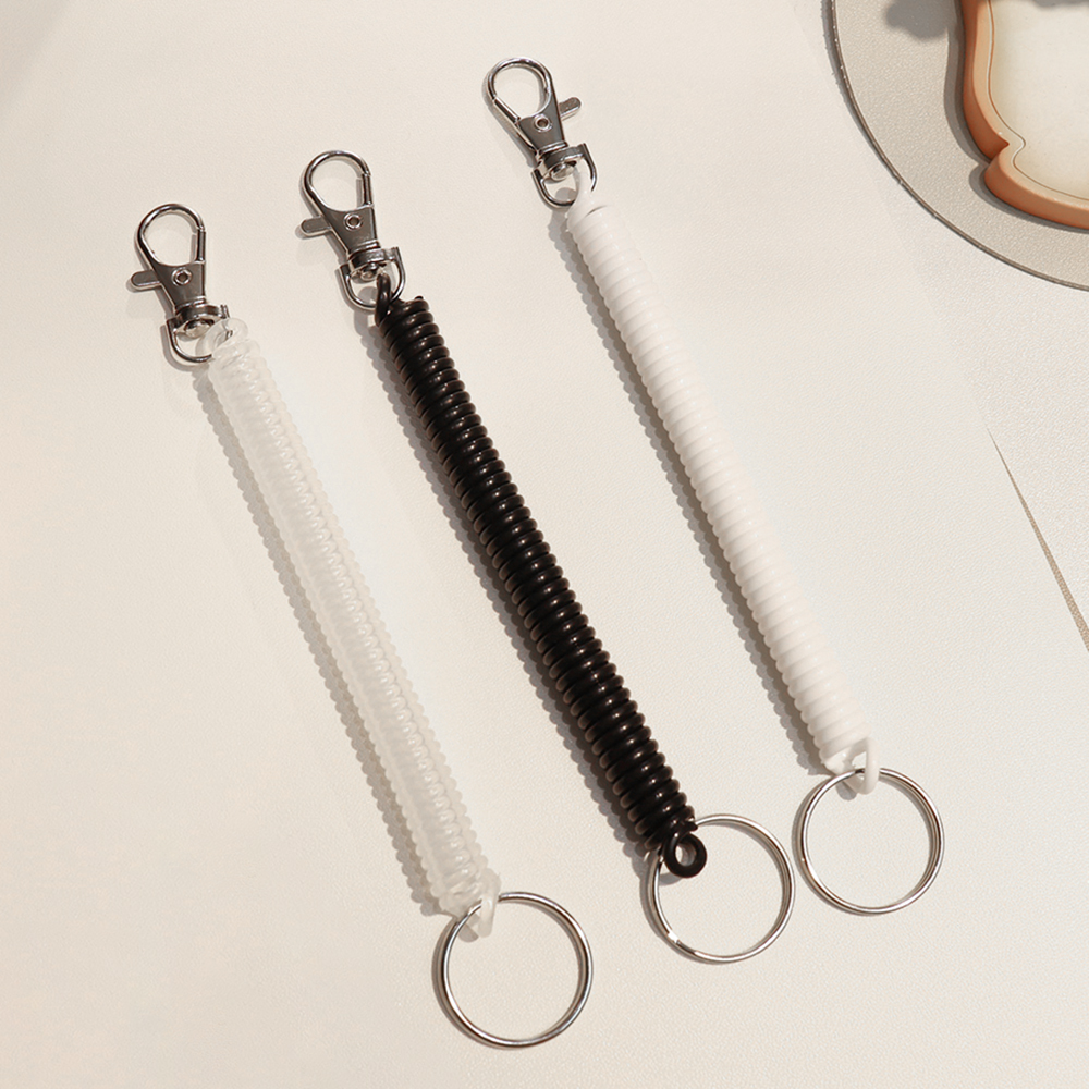 Telescopic Spring Spiral Elast - Carabiner Keychain のレビューと価格