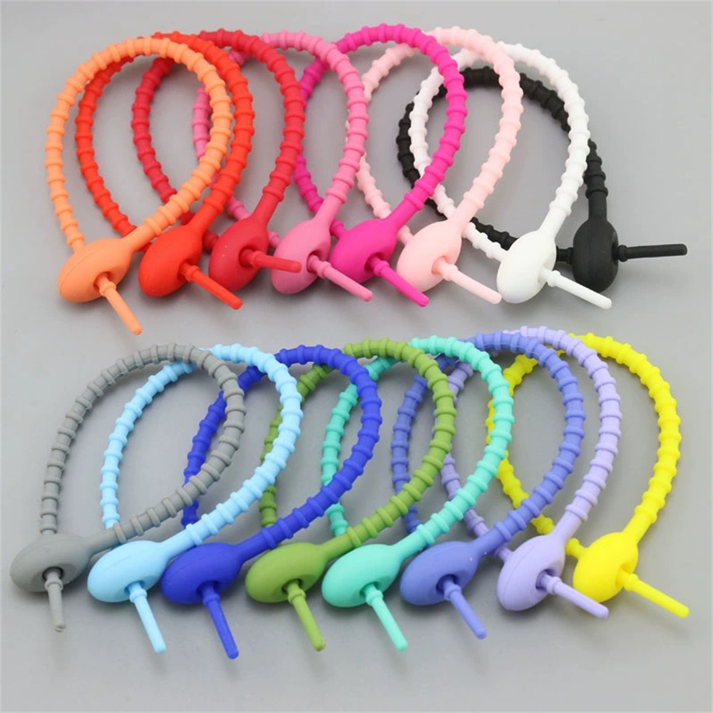 10Pcs/Lot Multi Color Silicone - Gear Tie Reusable のレビューと価格