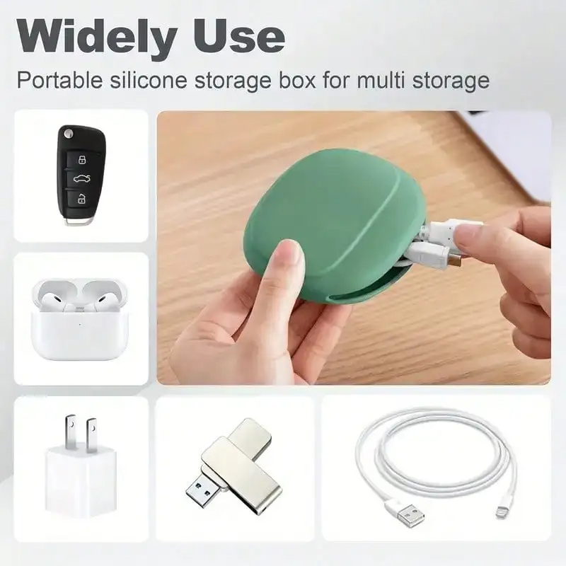 3PCS Silicone Cable Storage Ba - Cable Winder Keychain のレビューと価格