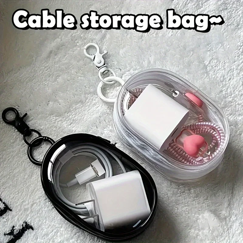 Portable Mini Clear Zipper Sto - Cable Winder Keychain のレビューと価格