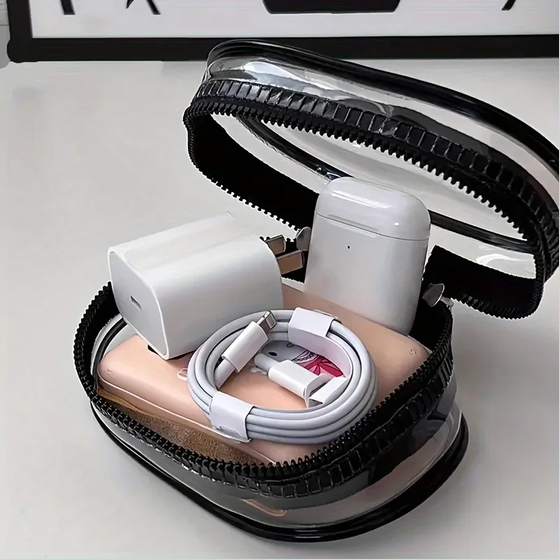 Portable Mini Clear Zipper Sto - Cable Winder Keychain のレビューと価格