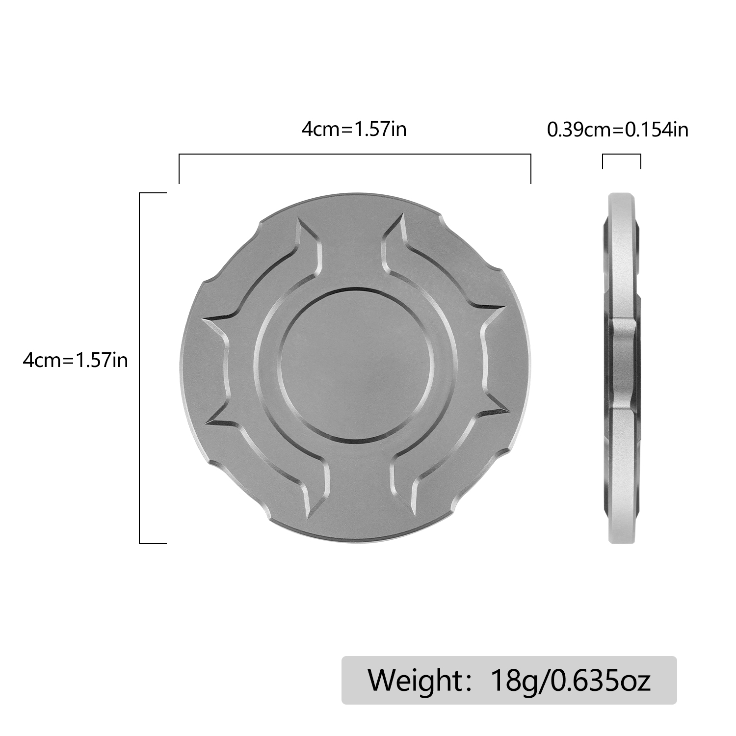Titanium Alloy Poker Chip Fidg - Edc Carry Coins のレビューと価格