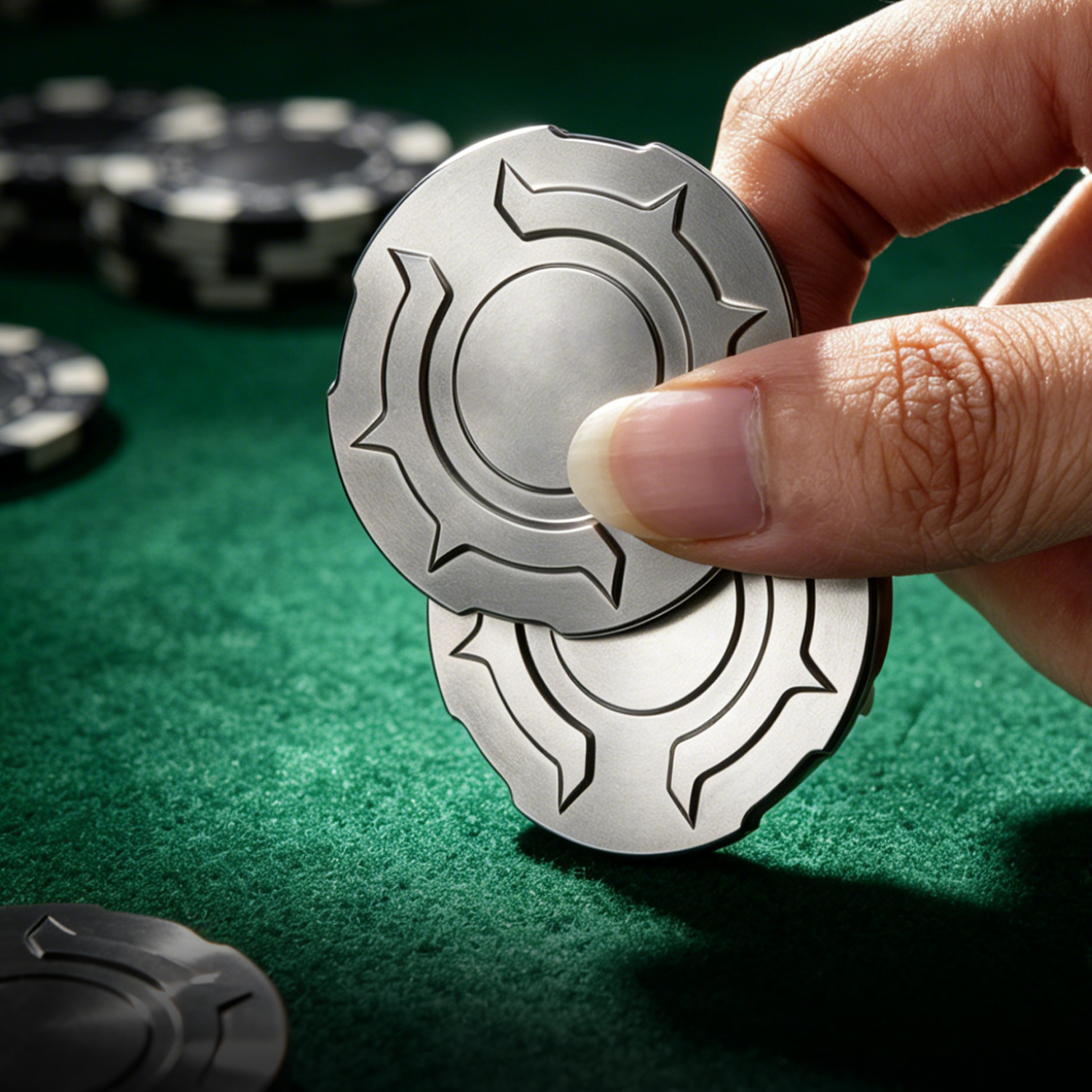 Titanium Alloy Poker Chip Fidg - Edc Carry Coins のレビューと価格