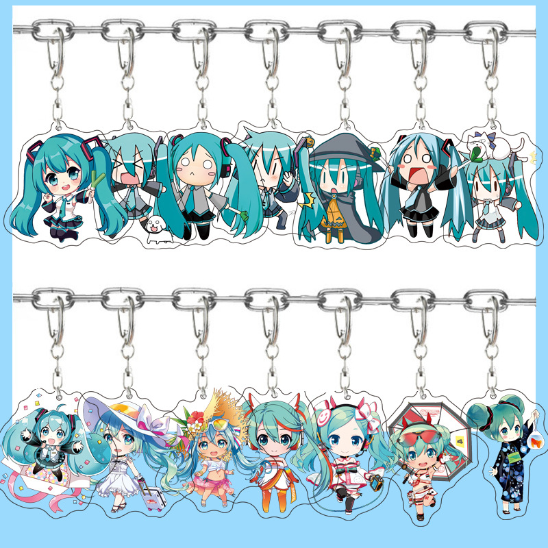 Hatsune Miku Anime Acrylic Cut - Carabiner Keychain のレビューと価格