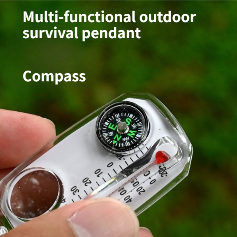 Mini Outdoor Survival Keychain - Compass Keychain Mini のレビューと価格