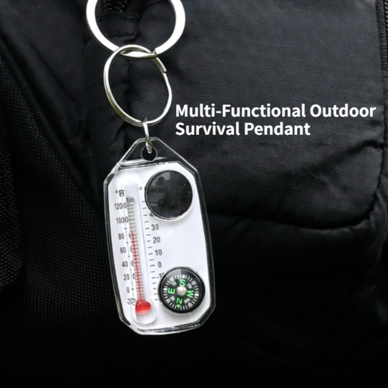 Mini Outdoor Survival Keychain - Compass Keychain Mini のレビューと価格