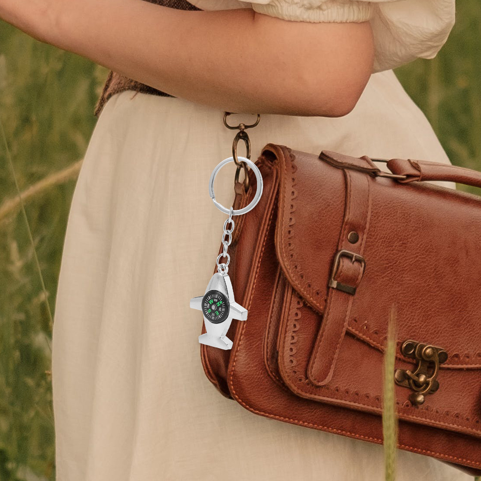 2Pcs Mini Compass Keychain Sma - Compass Keychain Mini のレビューと価格