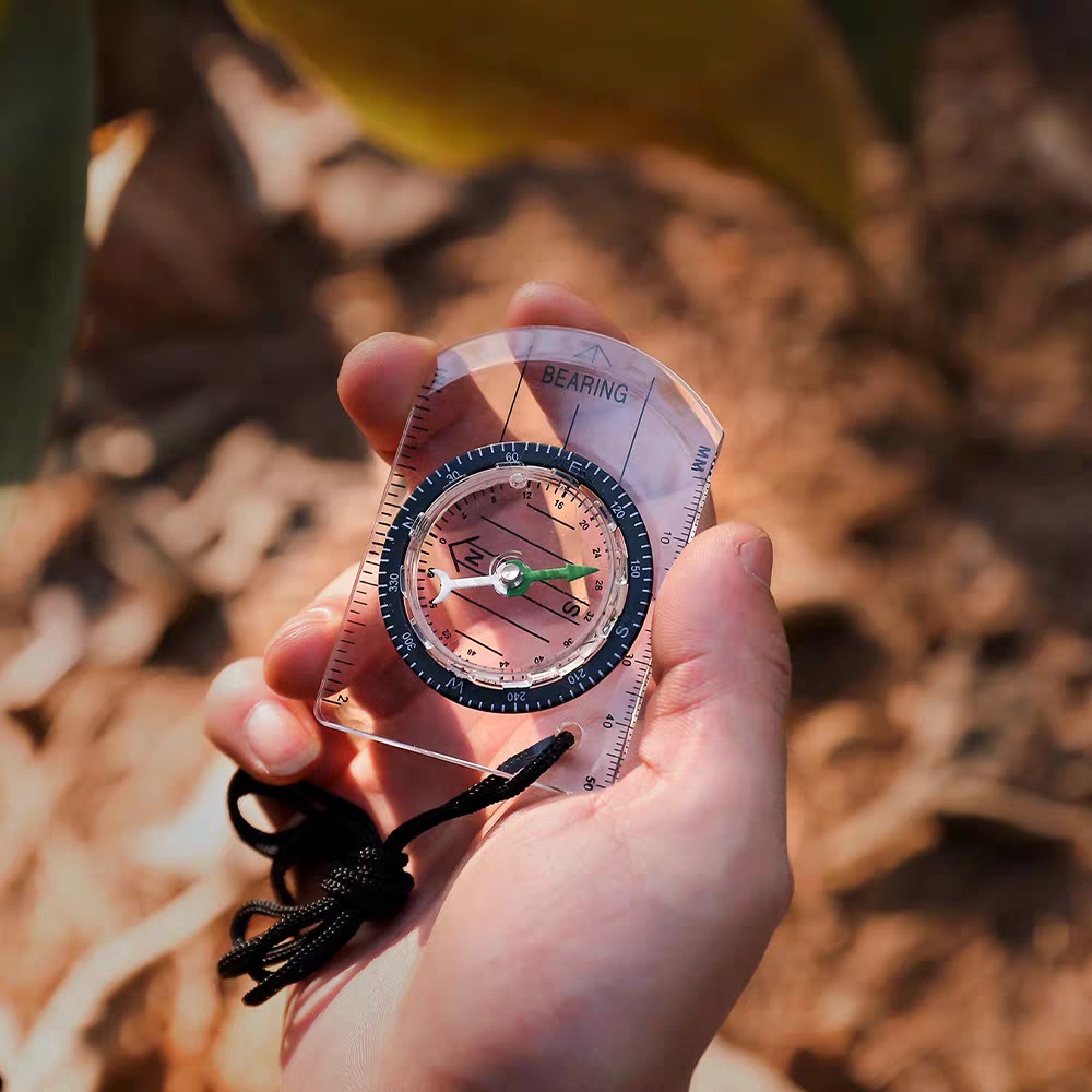 1pc new outdoor mini acrylic t - Compass Keychain Mini のレビューと価格