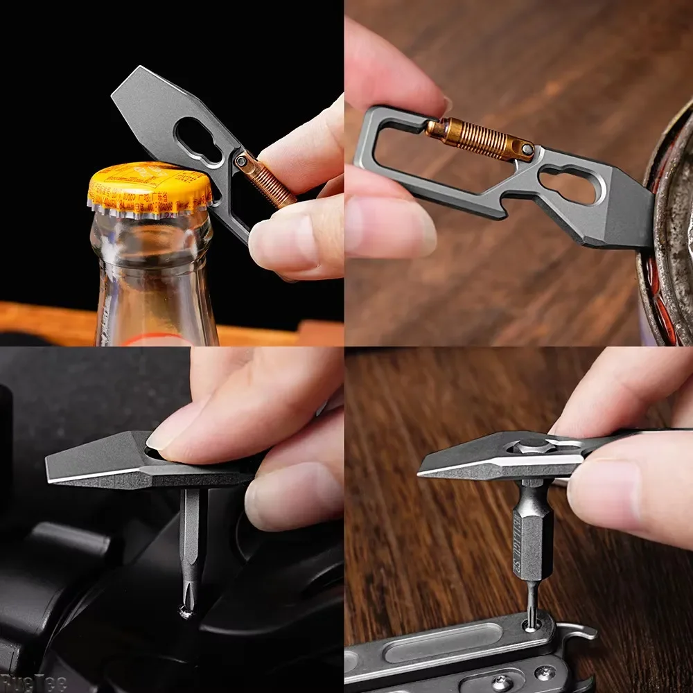 6cm 5-1 Multi-function Keychai - Titanium Pry Bar のレビューと価格