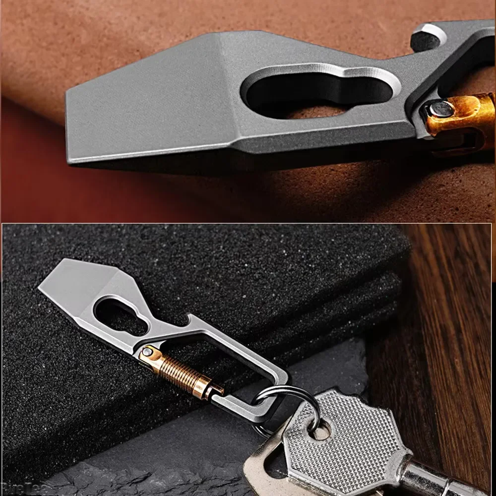 6cm 5-1 Multi-function Keychai - Titanium Pry Bar のレビューと価格